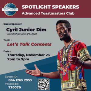 Spotlight Open House Guest Speaker Cyril Junior Dim