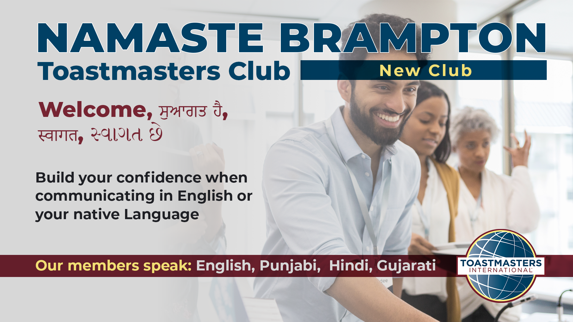 Namaste Brampton Toastmasters Club Meetings
