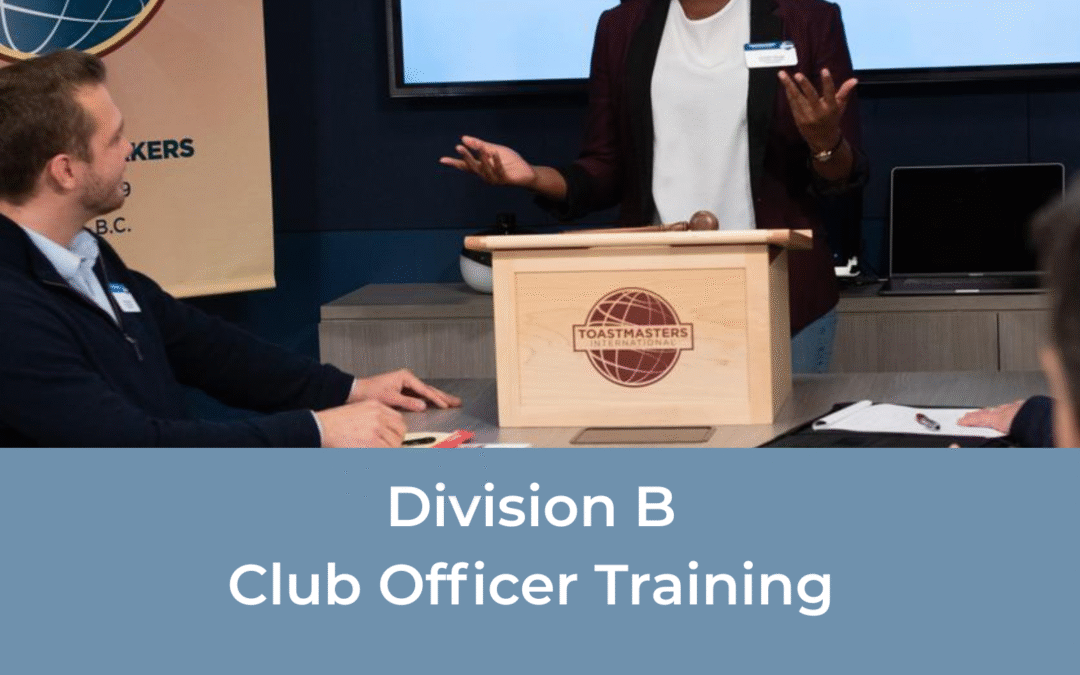 Division B Club Officer Training 2025