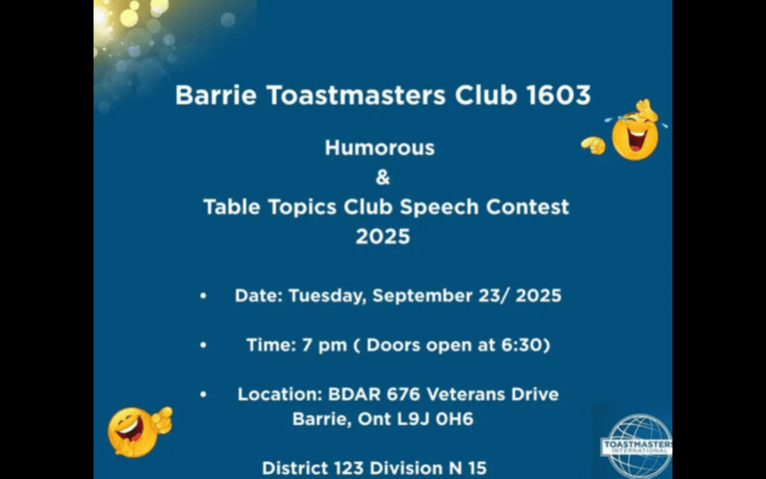 Humorous and Table Topics Club Speech Contest