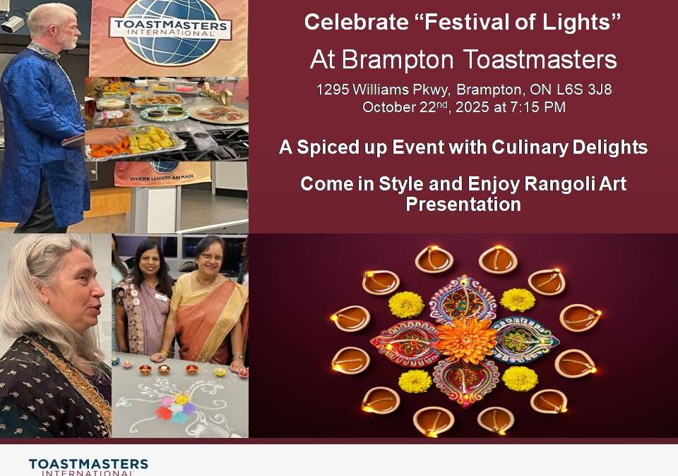 Festival of Lights Brampton Toastmasters