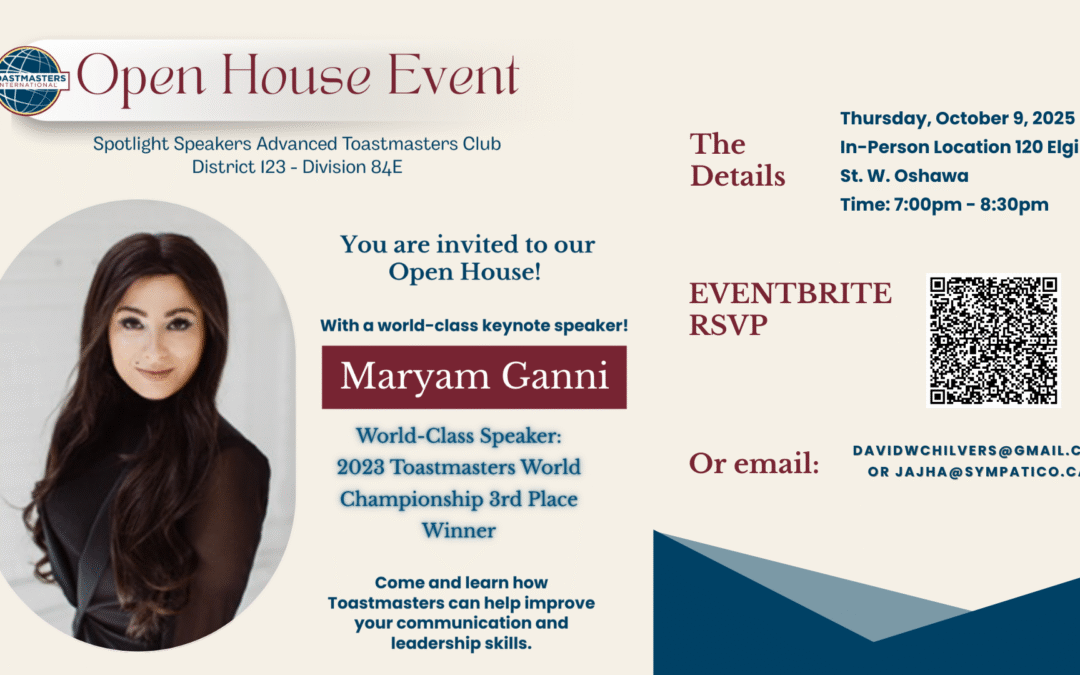Spotlight Speakers Advanced Toastmasters Club Open House