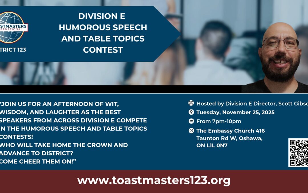 Division E Humorous and Table Topics Speech Contest