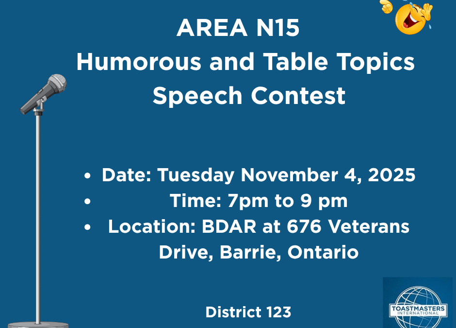 Area N15 Humorous and Table Topics Speech Contest
