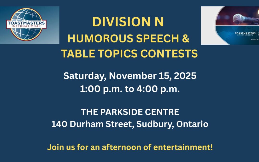 Division N Humorous Speech and Table Topics Contests