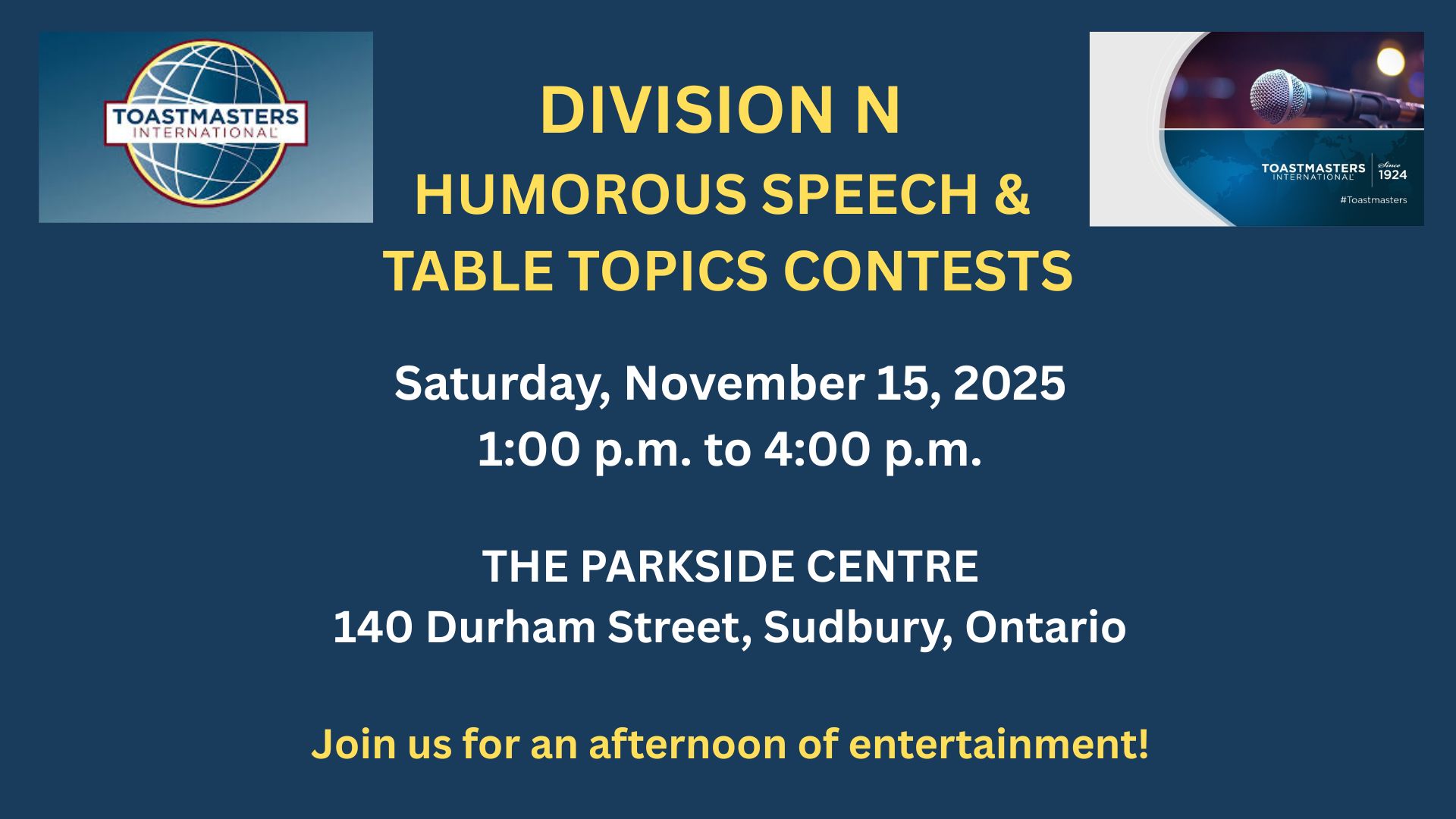 Division N Humorous Speech & Table Topics Contests