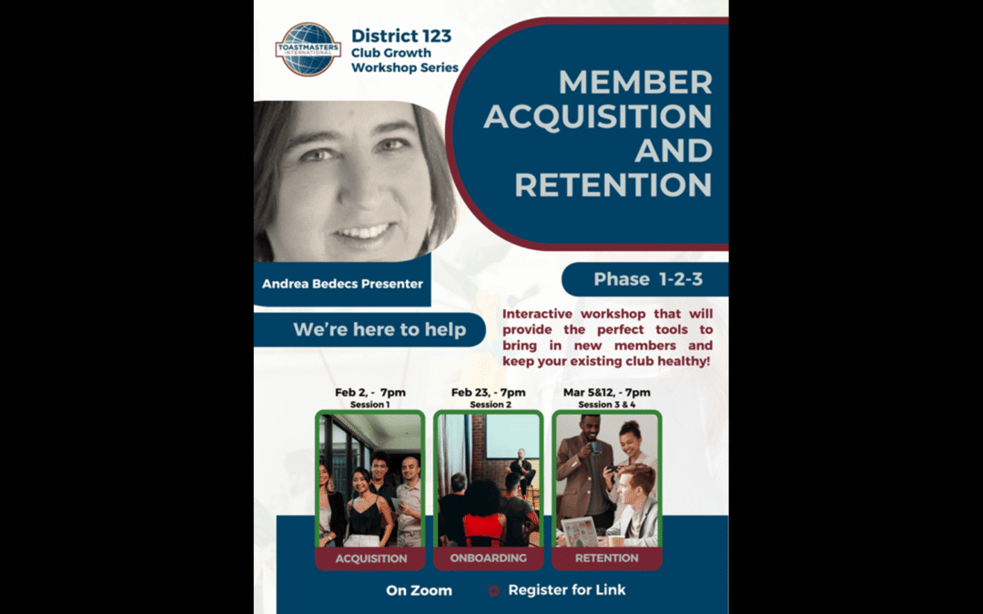 D123 Club Growth Directors Workshop Series Member Acquisition and Retention Phase 1-2-3 Series