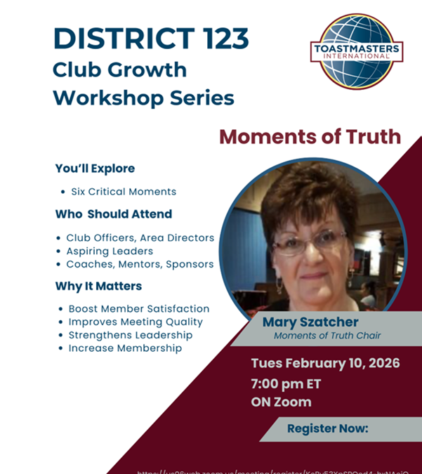 D123 Club Growth Directors Workshop Series Moments of Truth