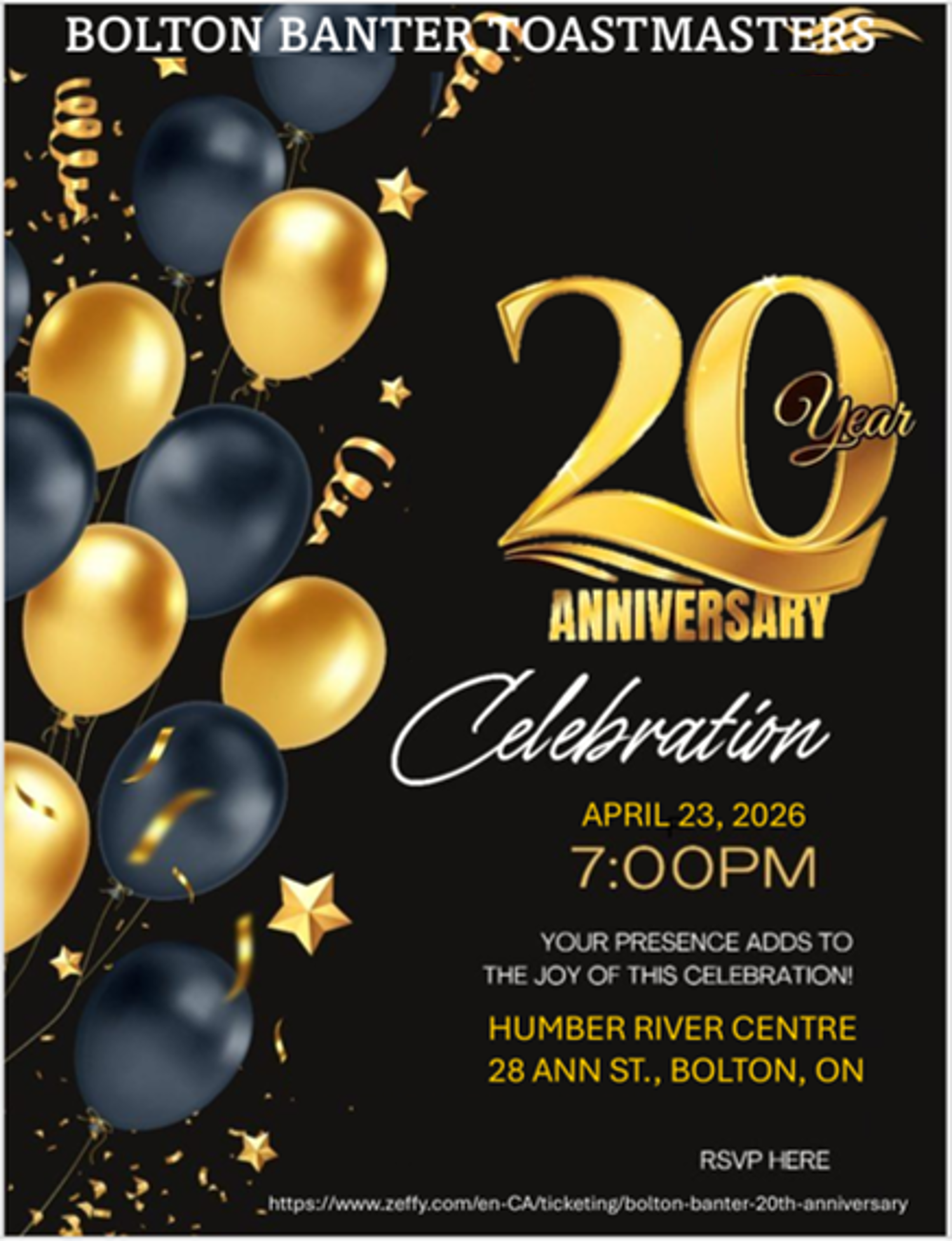 Bolton Banter Toastmasters 20th Anniversary
