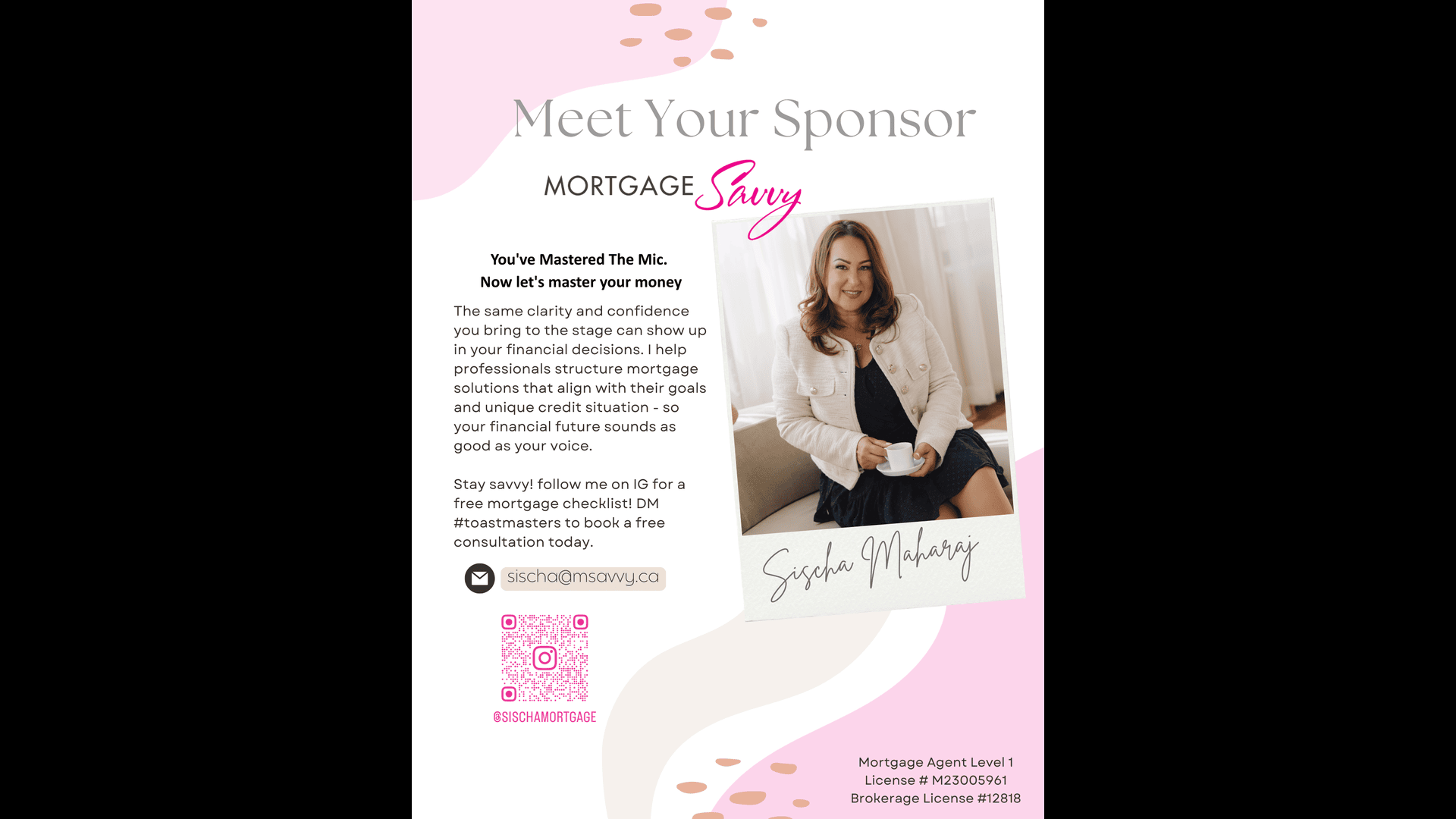 Sischa Maharaj, Mortgage Agent, Silver Sponsor