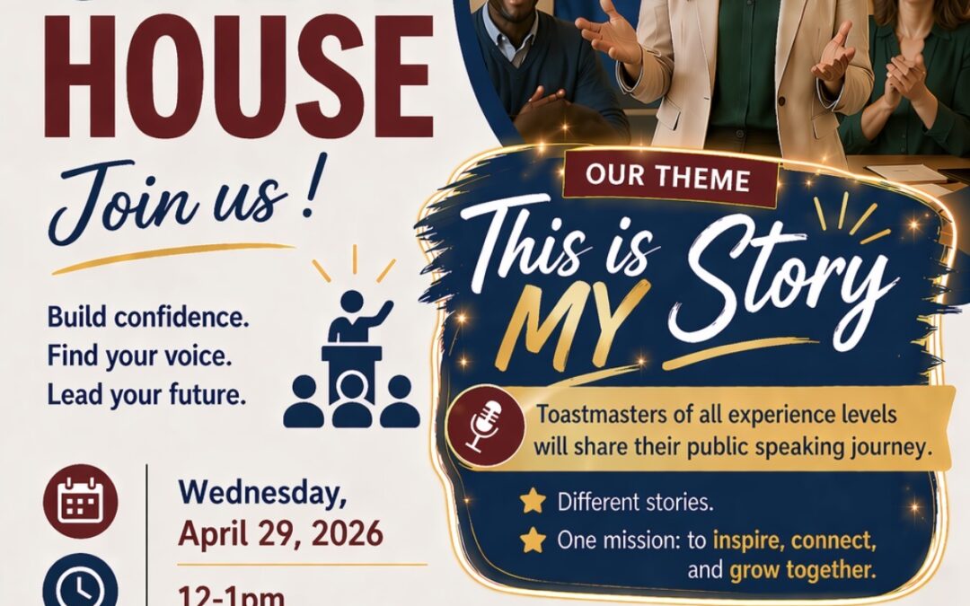 Confidence Speaks Toastmasters Club – Open House