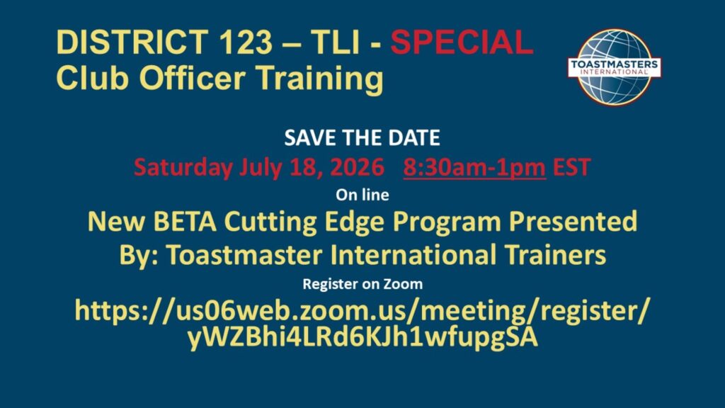 TLI flyer for July 18, 2026