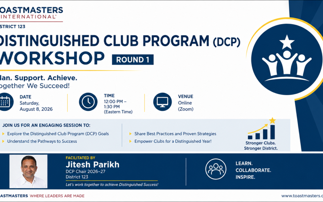 Distinguished Club Program Workshop (DCP) Workshop – Round 1