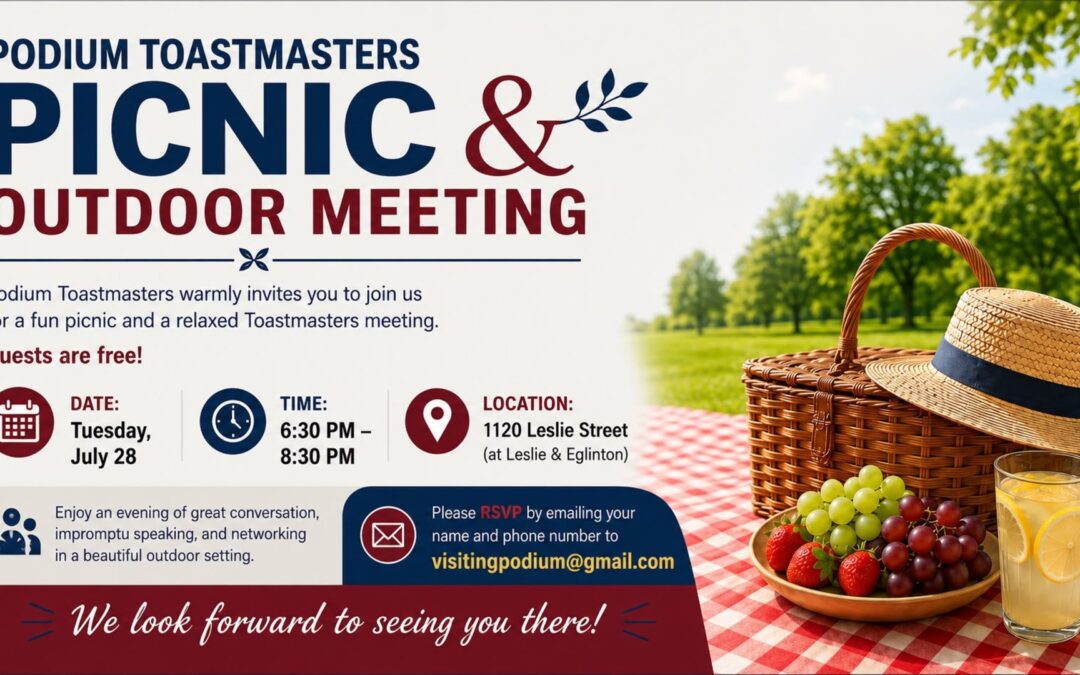 Podium Toastmasters Picnic & Outdoor Meeting