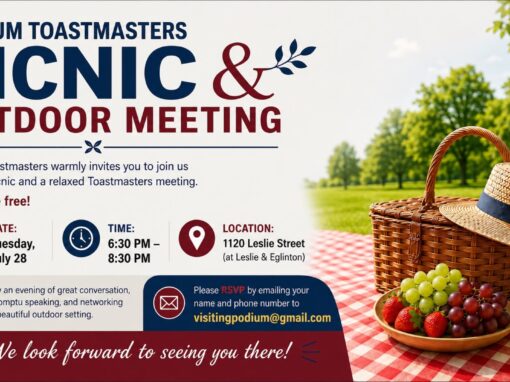 Podium Toastmasters Picnic & Outdoor Meeting Podium Toastmasters Picnic & Outdoor Meeting