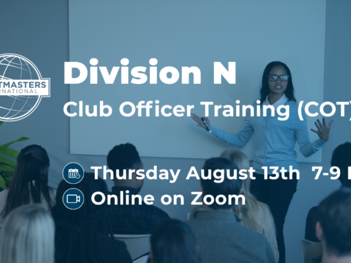 Division N Club Officer Training Division N Club Officer Training