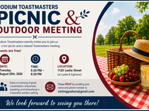 Podium Toastmasters Picnic & Outdoor Meeting Podium Toastmasters Picnic & Outdoor Meeting